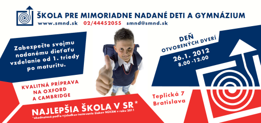 Deň otvorených dverí 26.1.2012 na Teplickej, 8.00-12.00